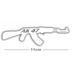 Αυτοκόλλητο Όπλο AK-47 Άσπρο ST-023