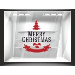 Αυτοκόλλητο βιτρίνας - Merry Christmas banner