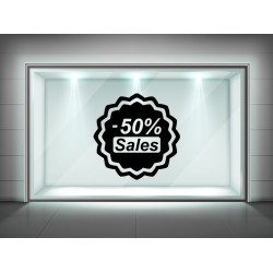 Αυτοκόλλητο Βιτρίνας -50% Sales
