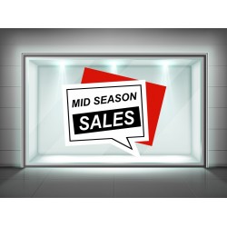 Αυτοκόλλητο Βιτρίνας Mid Season Sales