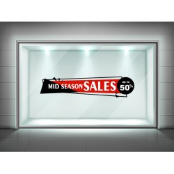 Αυτοκόλλητο Βιτρίνας Mid Season Sales