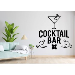 Διακοσμητικό Αυτοκόλλητο Τοίχου Cocktail Bar