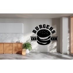 Διακοσμητικό Αυτοκόλλητο Τοίχου Burgers